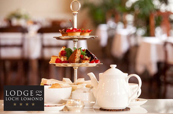Lodge on Loch Lomond afternoon tea