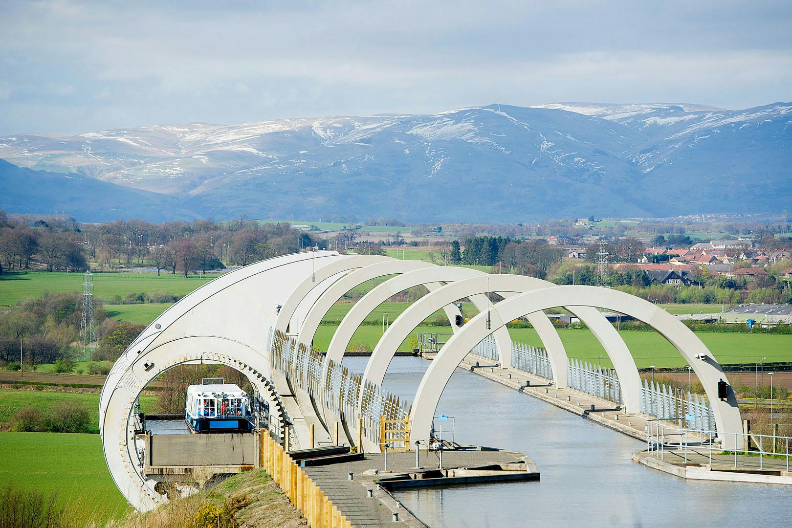 The Kelpies and Falkirk Wheel